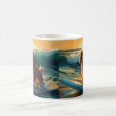 Mug Cavalier King Beach Surf Peinture (Centre)