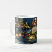 Mug Cavalier King Charles Croisière de Noël Festive (Devant gauche)