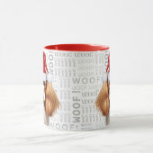Mug Cavalier King Charles Dog Père Noël sur Woof Arriè (Centre)