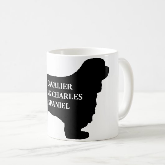 Mug Cavalier King Charles nom silo (Devant droit)