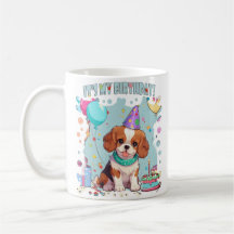 Cavalier King Charles Pastel C'est mon anniversair