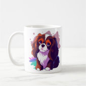 Mug Cavalier King Charles Pastel plus de Splash de cou (Gauche)
