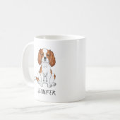 Mug Cavalier King Charles Spaniel Blenheim & Nom (Devant gauche)