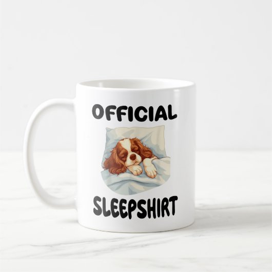 Mug Cavalier King Charles Spaniel Chien Dormir officie (Gauche)