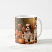 Mug Cavalier King Charles Spaniel Chiot Citrouille d'a (Devant droit)