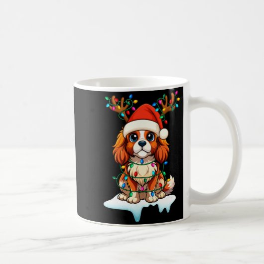 Mug Cavalier King Charles Spaniel Christmas Reindeer P (Droite)