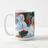 Mug Cavalier King Charles Spaniel Neige avec Noël (Gauche)