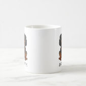 Mug Cavalier King Charles Spaniel noir et fauve & Nom (Centre)