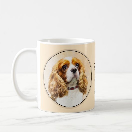 Mug Cavalier King Charles Spaniel Peinture originale (Gauche)