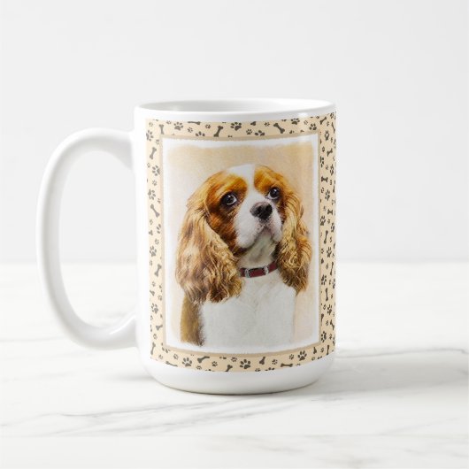 Mug Cavalier King Charles Spaniel Peinture originale (Gauche)