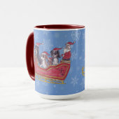 Mug Cavalier King Charles Spaniel Vacances d'hiver  (Devant gauche)