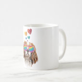 Mug Cavalier King Chien avec coeurs Saint-Valentin  (Devant droit)