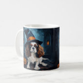 Mug Cavalier King Citrouilles Halloween effrayant (Devant gauche)