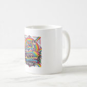 Mug Cavalier Licorne Arc-en-Ciel Rétro (Devant droit)