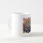 Mug Cavalier Licorne Arc-en-Ciel Rétro (Devant gauche)