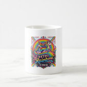 Mug Cavalier Licorne Arc-en-Ciel Rétro (Centre)