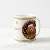 Mug Cavapoo Noël personnalisé Chien (Devant droit)