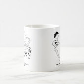 Mug Caveman Ecrire une lettre caricature (Centre)