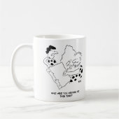Mug Caveman Ecrire une lettre caricature (Gauche)