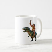 Mug Caveman Riding Dinosaur Cartoon Image (Devant droit)