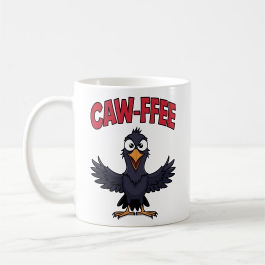 Mug CAW-FFEE Funny Crow Coffee Lover (Gauche)