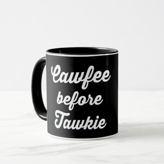 MUG CAWFEE AVANT TAWKIE, CAFÉ AVANT FILM PARLANT (Devant gauche)
