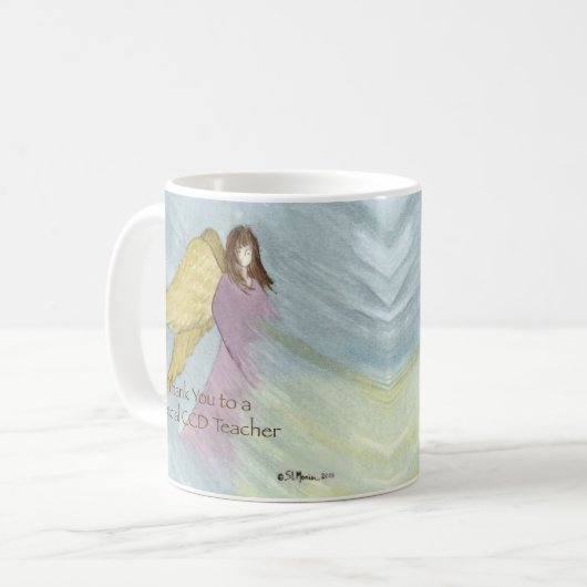 Mug CCD Enseignant Merci Gift Mug, Angel Blue (Devant gauche)