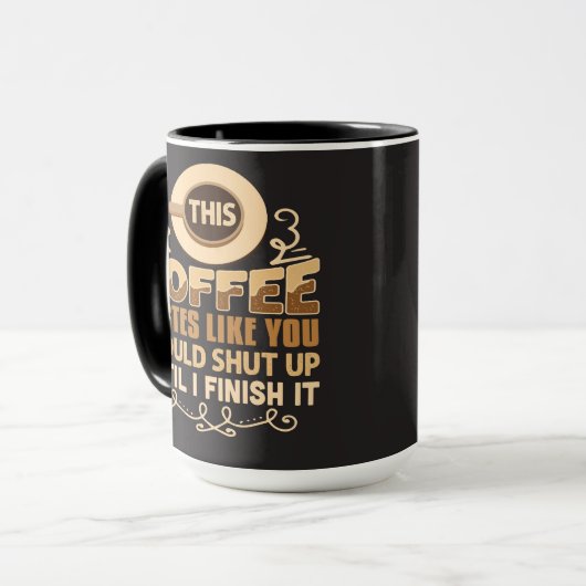 Mug Ce Café Teste Comme Vous Devriez Fermer Drôle (Devant gauche)