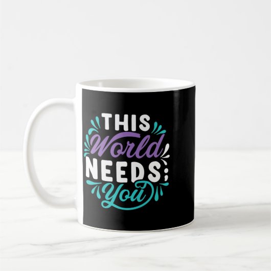 Mug Ce Monde a Besoin de Vous Design Tri-Blend Premium (Gauche)