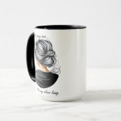 Mug Ce ne sont pas des cheveux gris. C'est mon côté po (Devant gauche)
