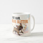 Mug Ce n'est pas Cheveu C'est Frenchie Paillettes Drôl (Devant droit)