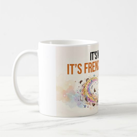 Mug Ce n'est pas Cheveu C'est Frenchie Paillettes Drôl (Gauche)