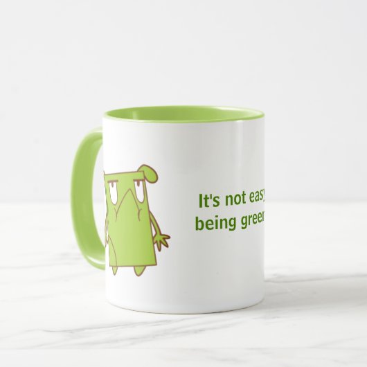 Mug Ce n'est pas facile d'être vert ! (Devant gauche)