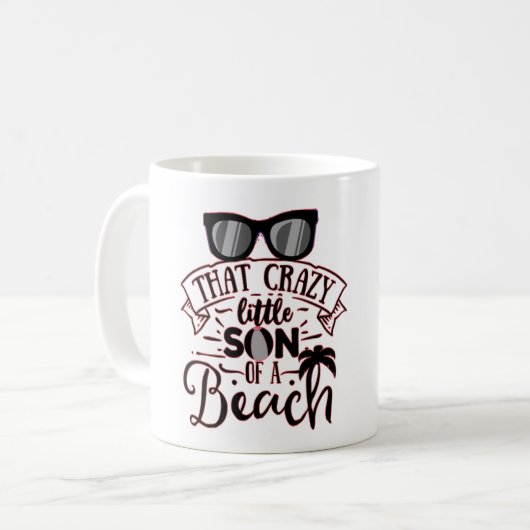 Mug CE PETIT FILS FOU D'UNE PLAGE AIMANT T-Sh (Devant gauche)