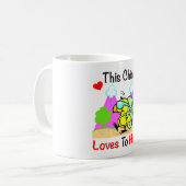 Mug "Ce poussin aime augmenter" Drinkware (Devant gauche)
