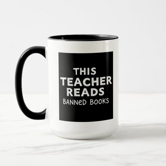 Mug Ce professeur lit les livres interdits Graphique (Gauche)