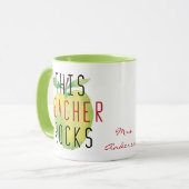 Mug Ce Professeur Rocks personnalisé (Devant gauche)