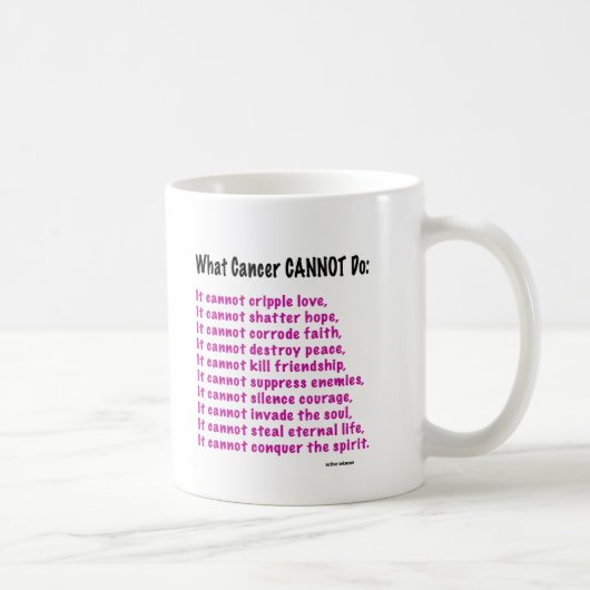 Mug Ce que le cancer ne peut pas faire Musique (Droite)