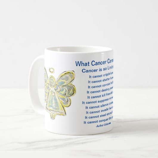 Mug Ce que le cancer ne peut pas faire Poem Art Café C (Devant gauche)