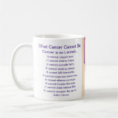 Mug Ce que le cancer ne peut pas faire Poem Coeur Coff (Gauche)