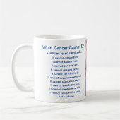 Mug Ce que le cancer ne peut pas faire Poem Papillons (Gauche)