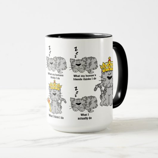 Mug Ce que le chat pense drôle (Devant droit)