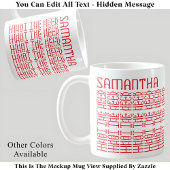 Mug Ce que le message caché modifiable Heck 153RW Slan