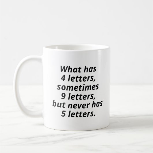 Mug Ce qui a 4 lettres (Gauche)