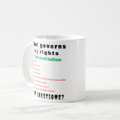 Mug Ce qui gouverne mes droits - La Constitution (Devant gauche)