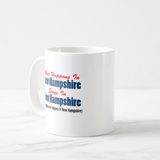 Mug Ce Qui Se Passe Dans Le New Hampshire Reste Dans L (Devant gauche)