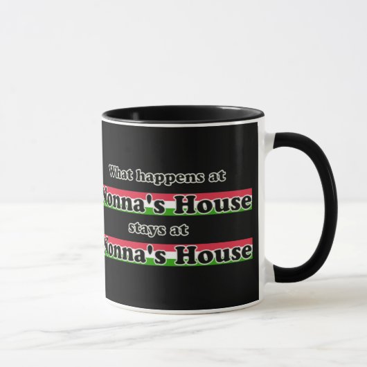 Mug Ce qui se produit à l'arrière - plan de noir de (Droite)