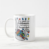 Mug Ce qui vous rend différents beaux éléphants Autism (Gauche)