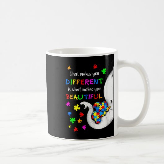 Mug Ce qui vous rend différents éléphant maman Autisme (Droite)