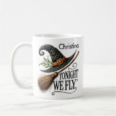 Mug Ce soir nous volons avec casquette et sorcière à b (Gauche)